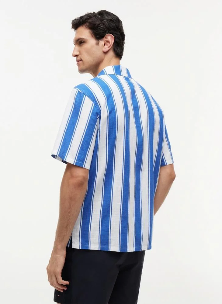 تومي هيلفيغر Essential Print Bowling Shirt